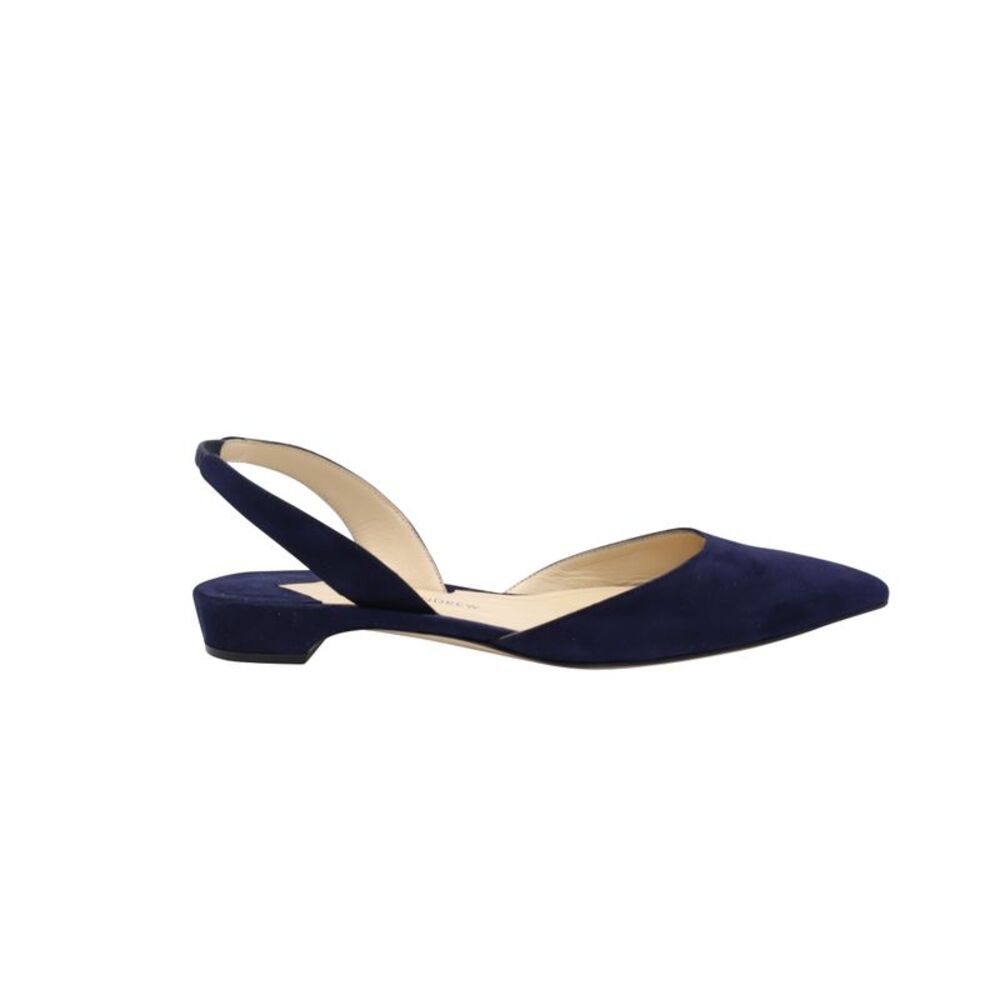 Paul Andrew Rhea 15 Slingback Sandals in Navy Blue Suede